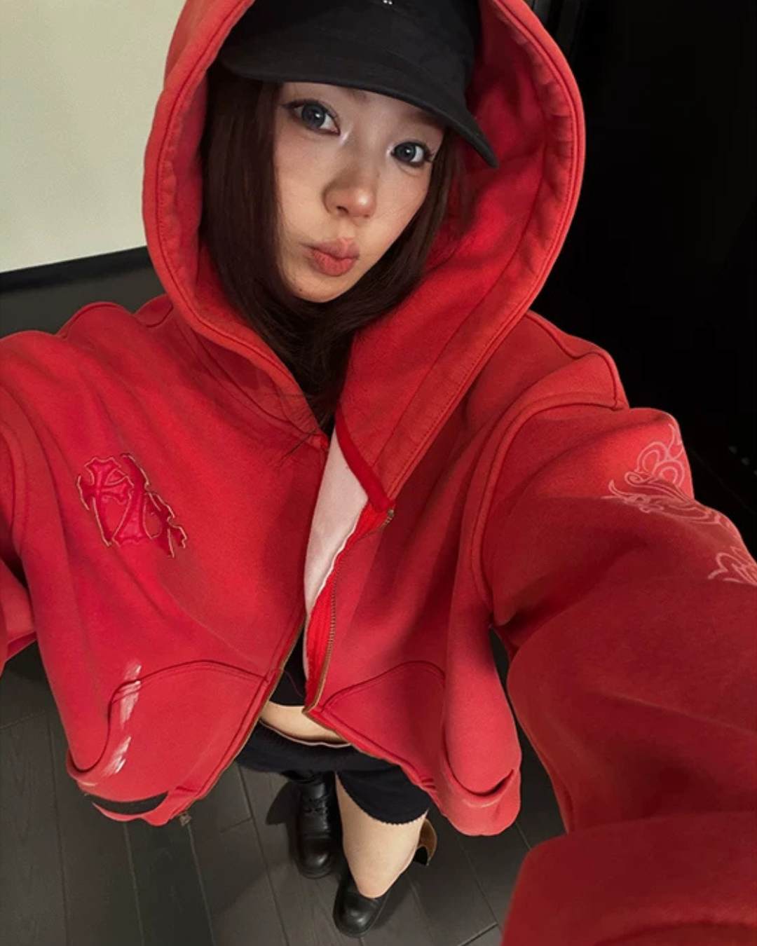 Chrome Hearts Style Zip-Up Hoodie YLS1074