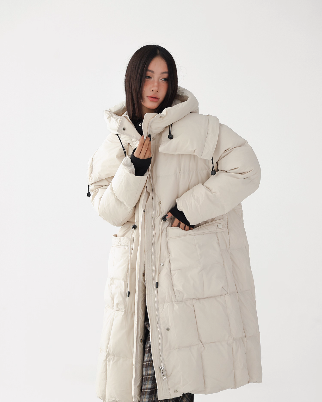 Stand Collar Down Long Coat ACS0331