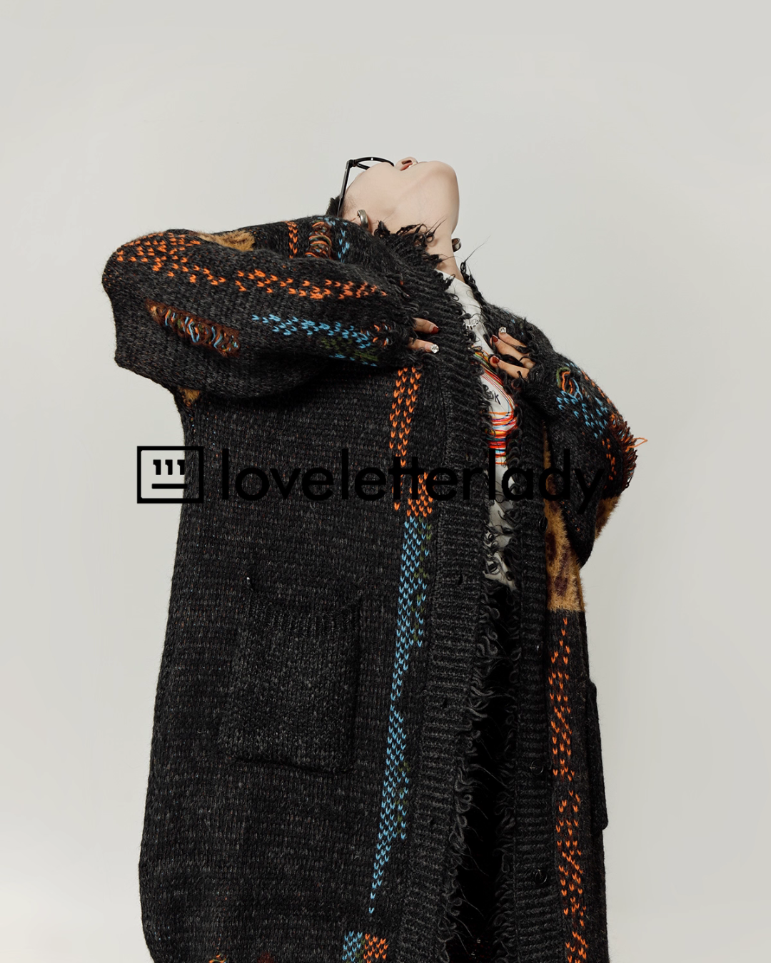 V-Neck Random Knit Cardigan LLA0537