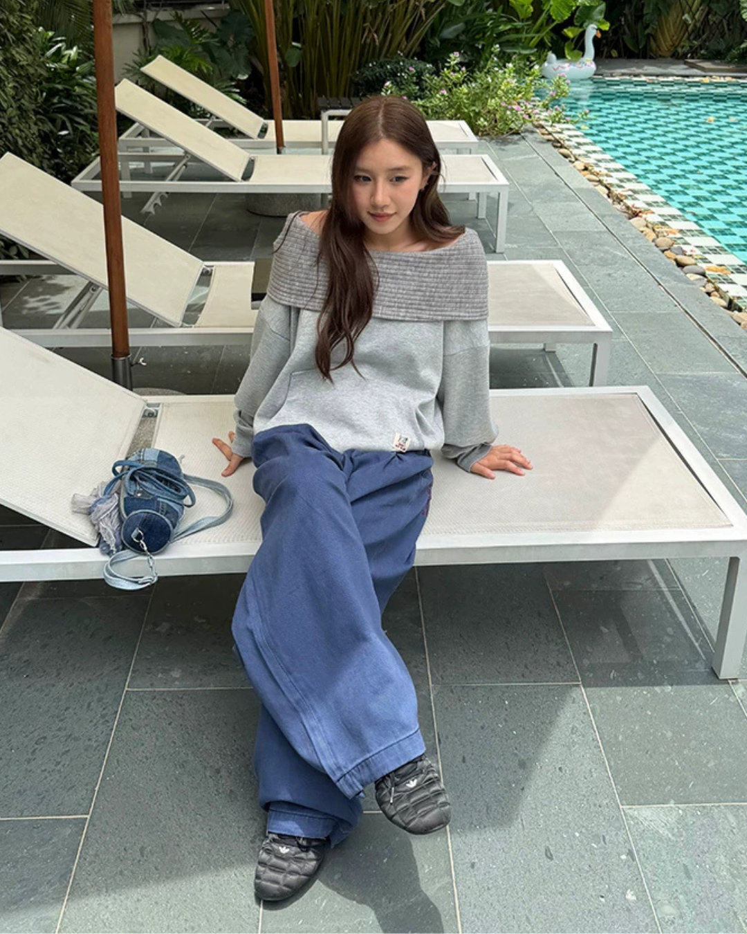 Off-Shoulder Sweatshirt Hoodie CYE0105