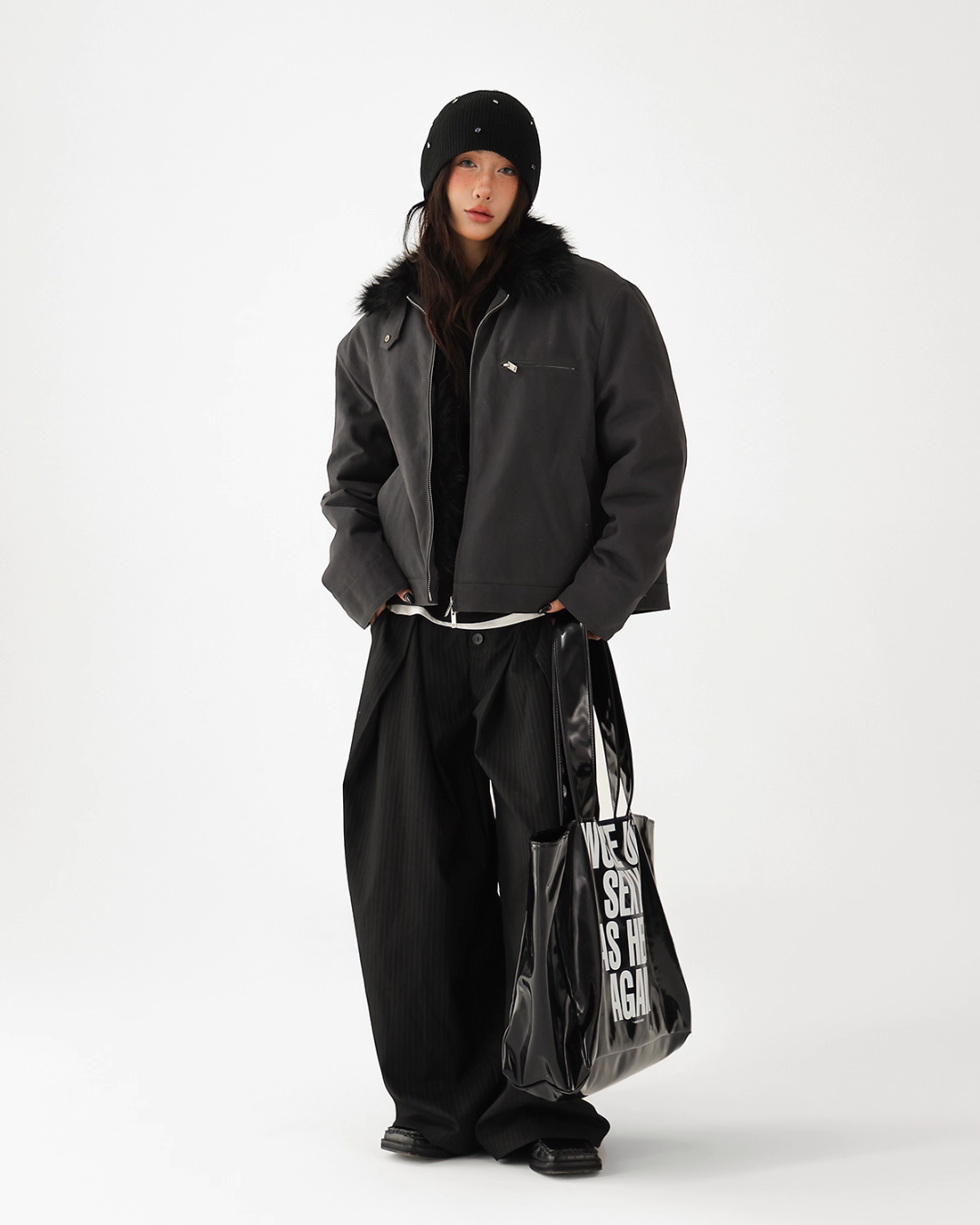 Fur Collar Quilted Jacket ACS0340