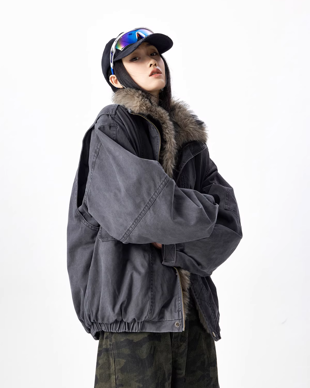 Vintage Fur Work Jacket ICM0112