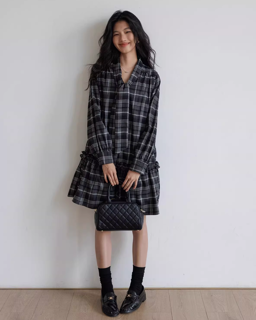 Vintage Plaid Dress VAS0186