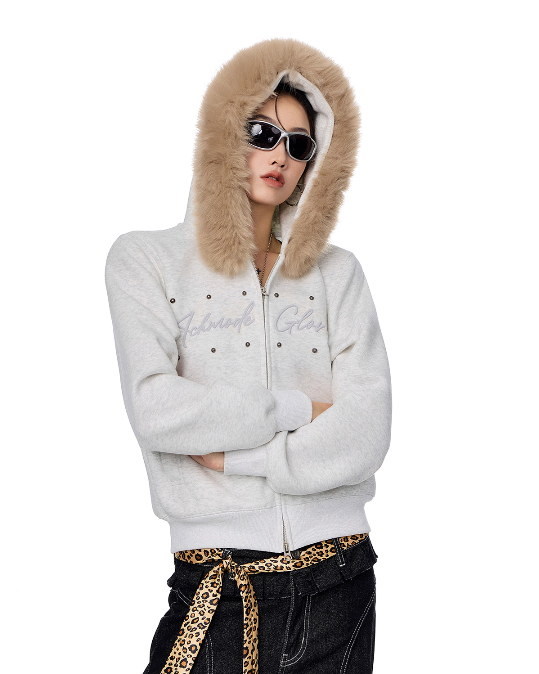 Fur Hood Zip Hoodie ICM0093