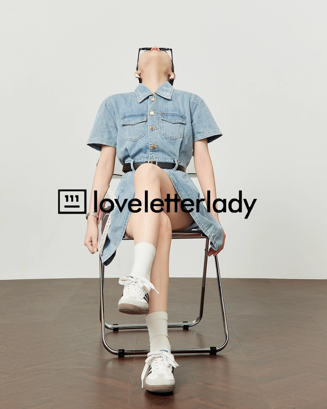 Denim Shirt Flare Dress LLA0508