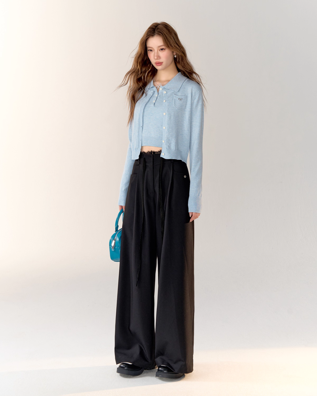 Race Ribbon Loose Slacks Pants ASG0061