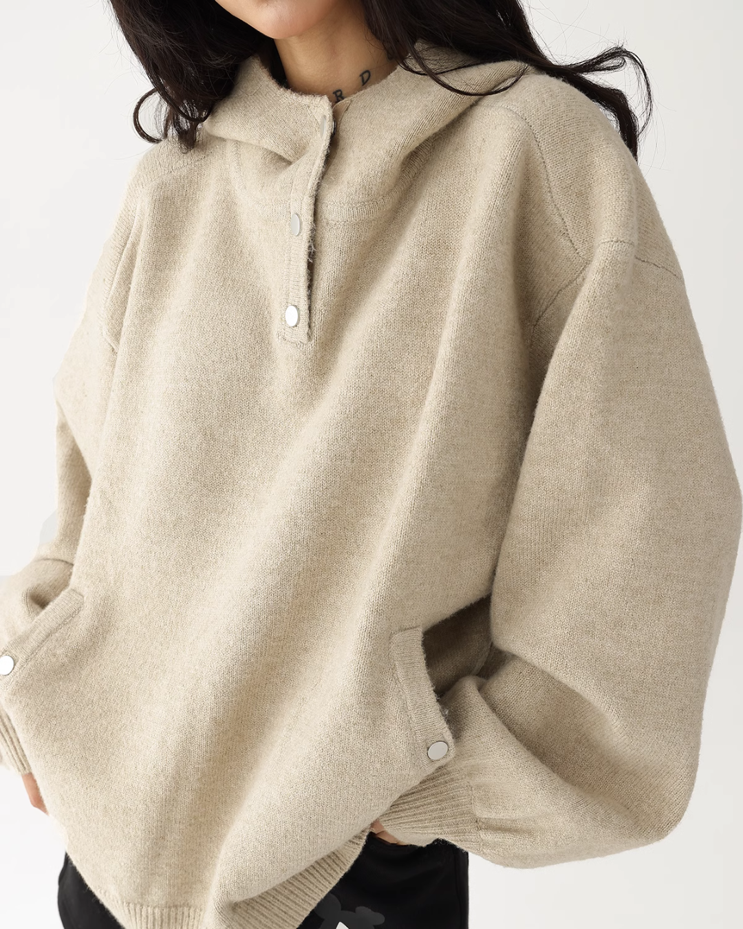 Turtleneck Pullover Hoodie ACS0231