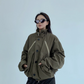 Stand Collar Balloon Sleeve Jacket YLS0921