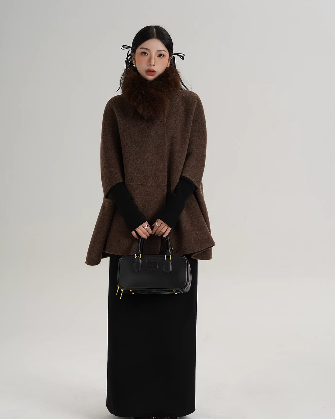 Fur Muffler Cape Coat SRS0402
