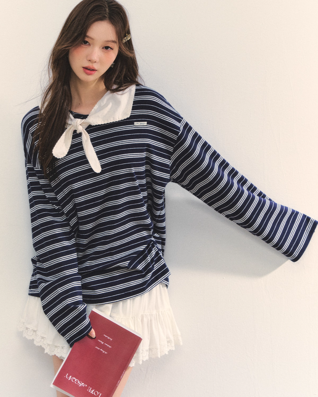 Marine Stripe Long Sleeve Top ASG0069