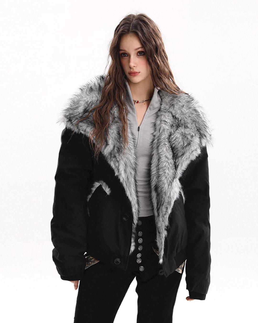 Big Collar Fleece Jacket BGS0040