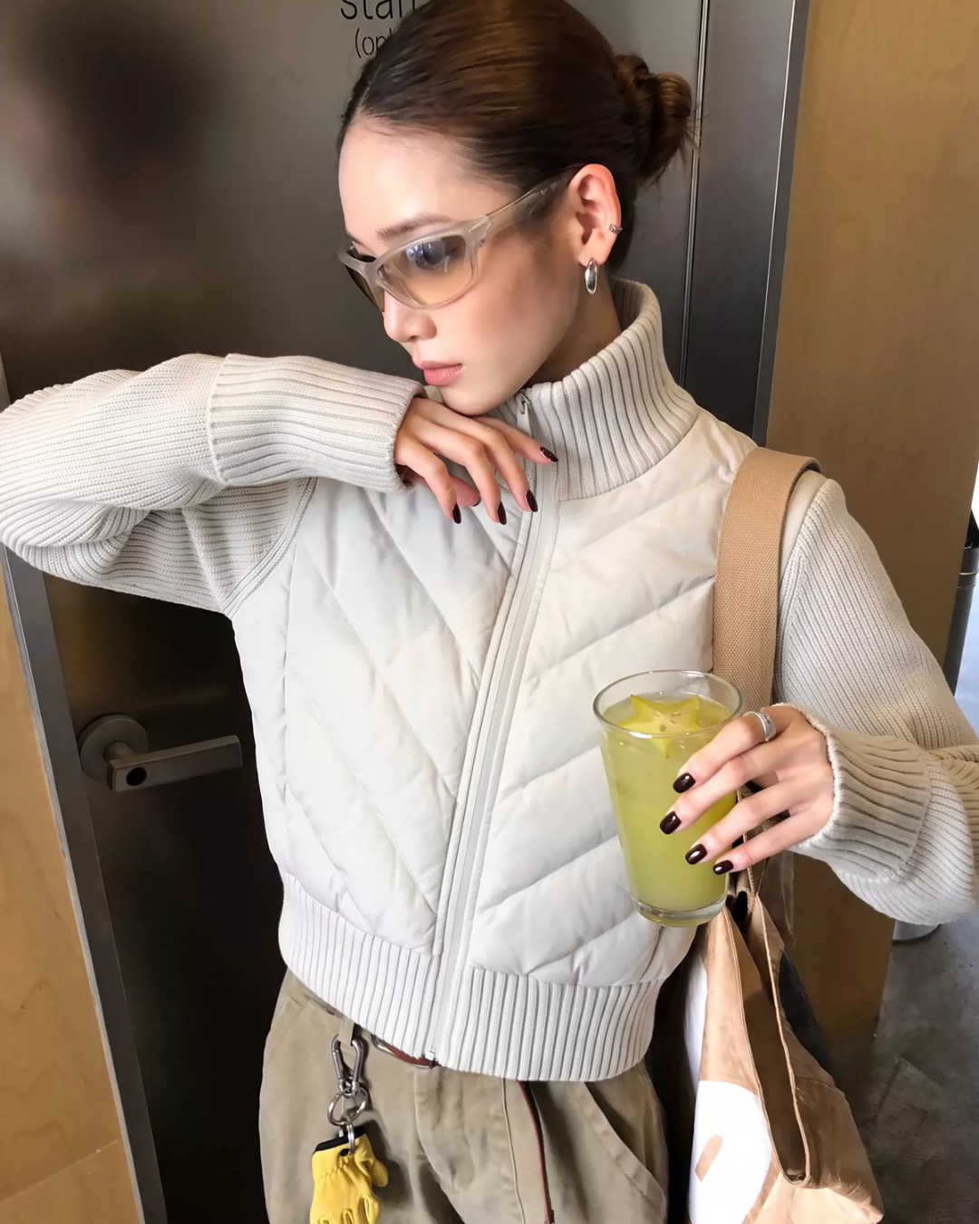 Knit Panel Quilted Knit Jacket WWP0019