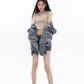 Wide Shoulder Vintage Denim Jacket CCS0030