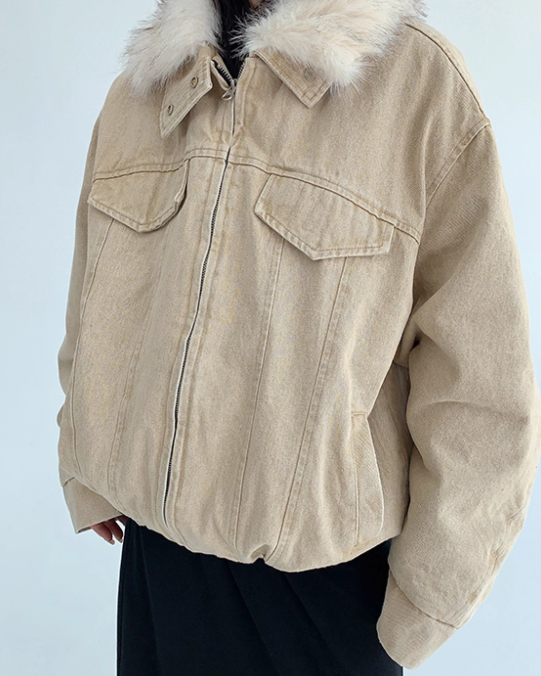 Fur Collar Denim Jacket YLS0994