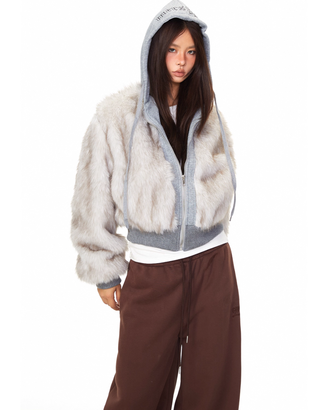 Fur Docking Zip Hoodie BLB0032