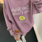 Letter Embroidered Pullover YLS1055