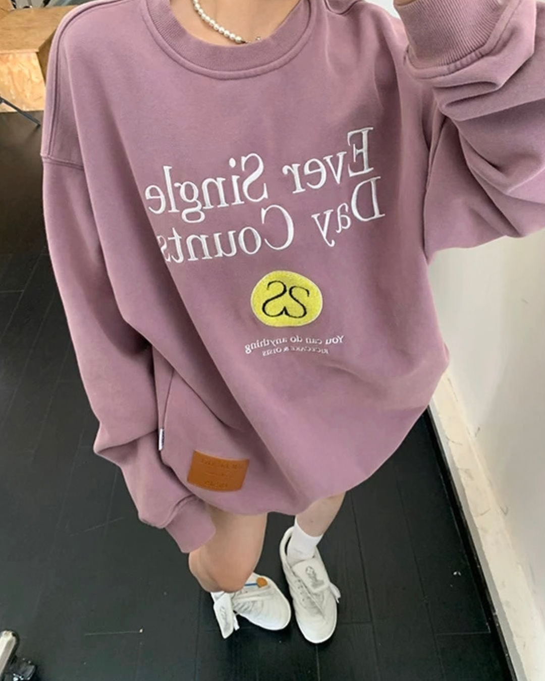 Letter Embroidered Pullover YLS1055