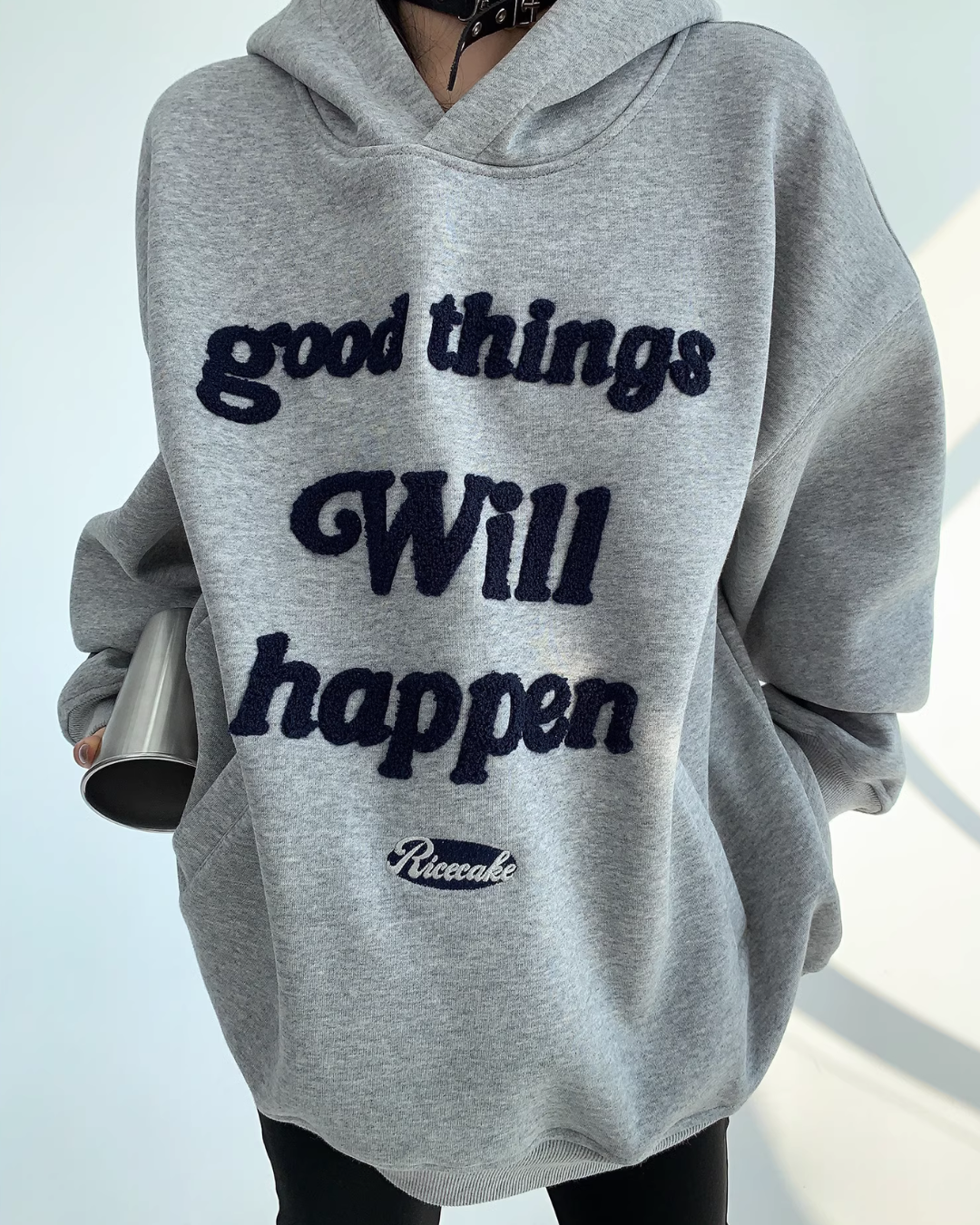 Logo Embroidered Sweatshirt Hoodie YLS0689