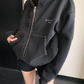 Studded Design Hooded Zip Jacket YLS1033