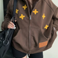 Patch Embroidered Distressed Hoodie  YLS1047