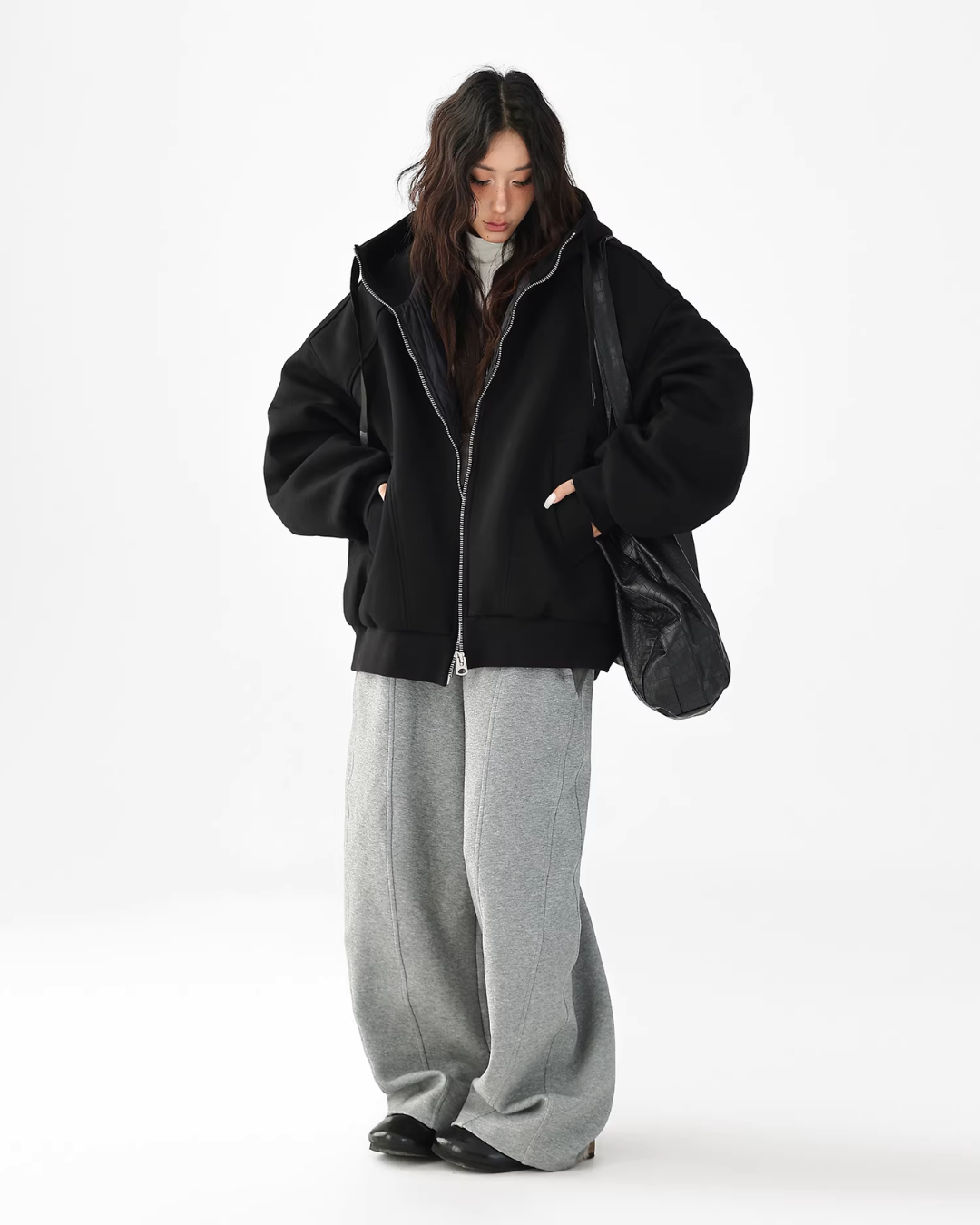 Stand Collar Hoodie Zip Jacket ACS0358