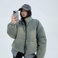 Stand Collar Denim Down Coat YLS0681