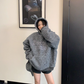 Retro Tweed Pullover Hoodie YLS1013