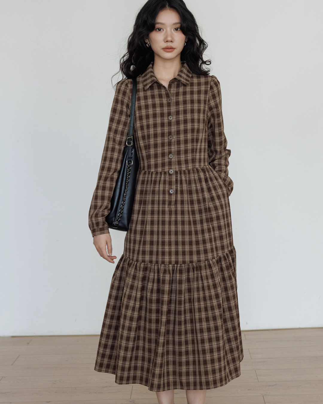 Classic Paid Long Dress VAS0162