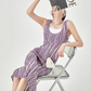 Striped Knitted Slip Dress LLA0105