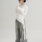 Asymmetry Crew Neck Tops SRS0331