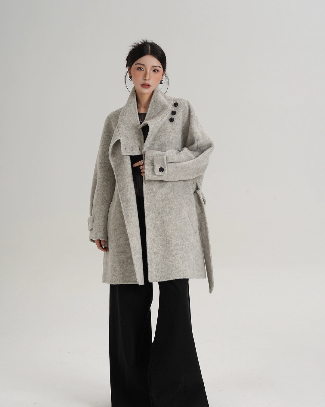 Stand Collar Wool Coat SRS0364