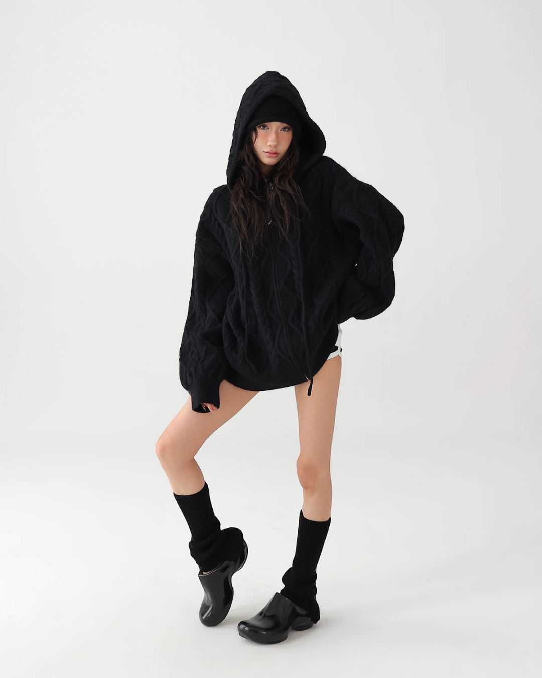 Cable Knit Hoodie ACS0280