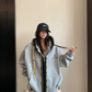Colorful Drawcord Zip-Up Hoodie YLS1075