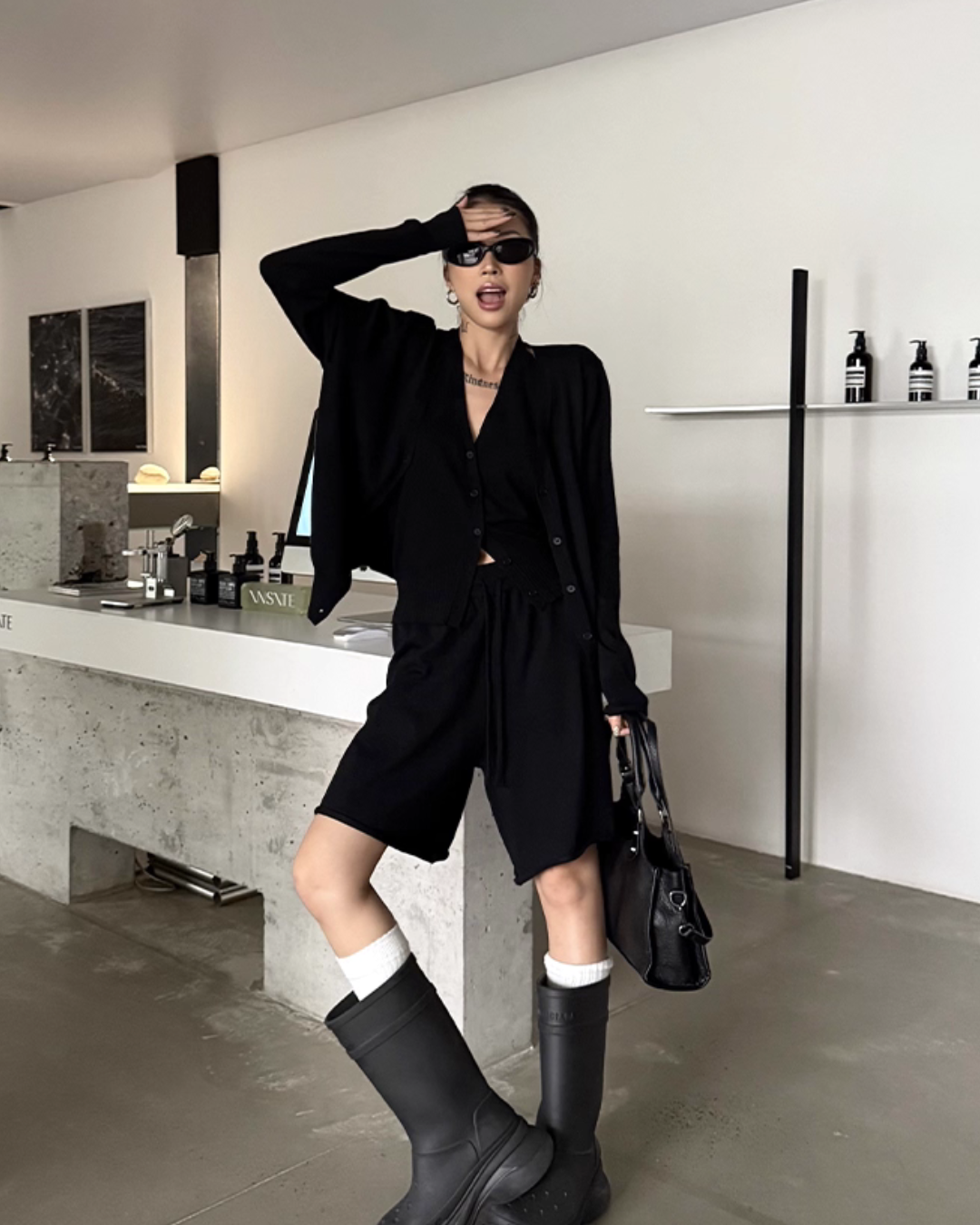 Long Sleeve Top / Short Pants / Halter Neck Top ZRS0081