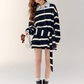 Border Half Button Dress ASG0018