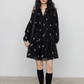 Flower Patterned Flare Dress VAS0146