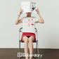 Graphic Short-Sleeve T-Shirt / Polka Dot Mini Skirt LLA0650