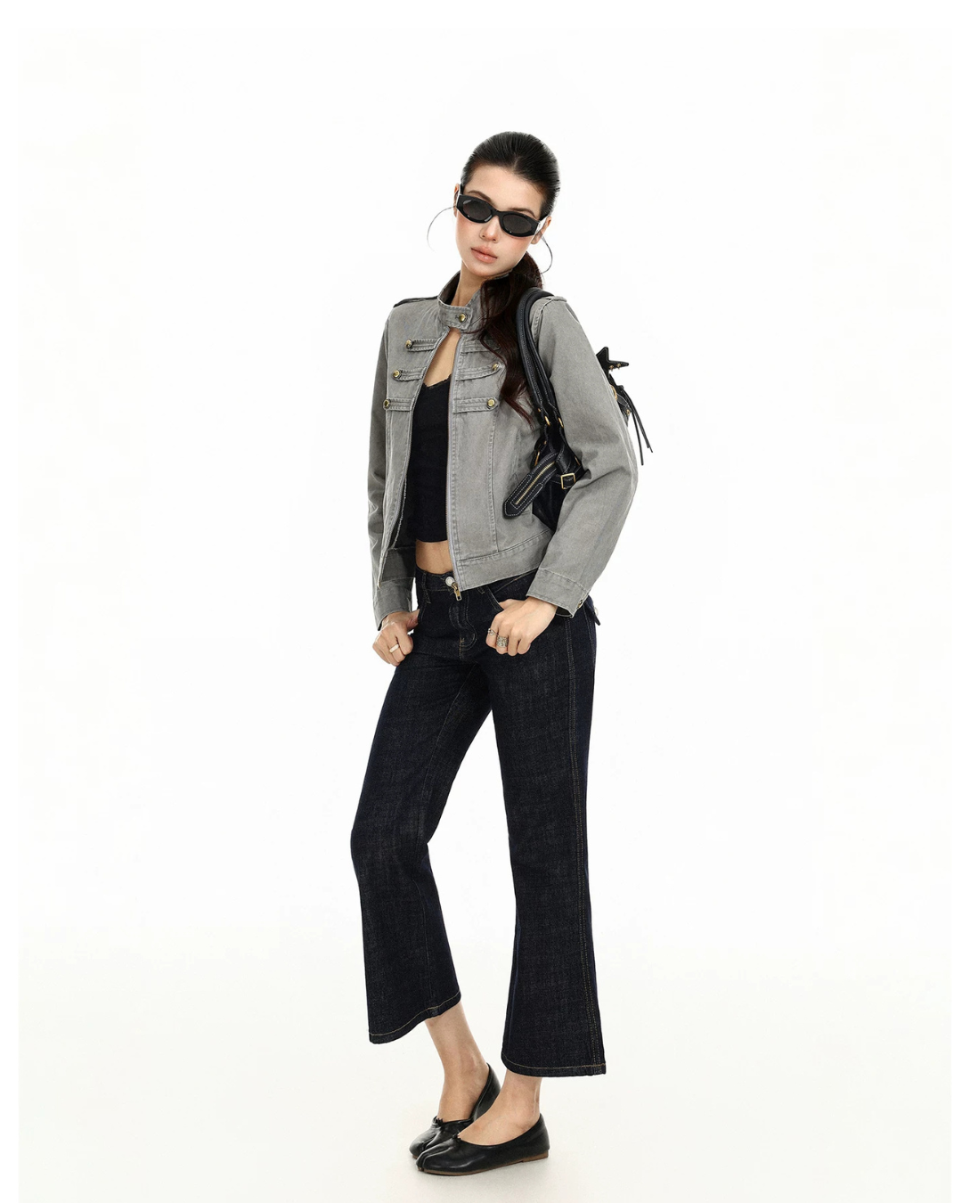 Stand Collar Biker Jacket BGS0058