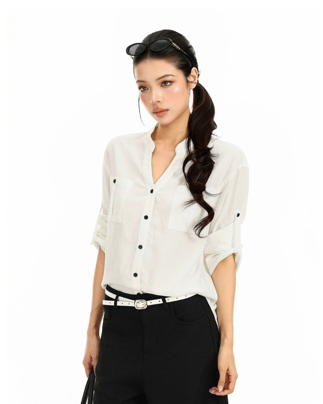 Rolled Cuff Sleeve Shirt  BGS0055