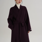 V-Neck Wool Long Coat SRS0387