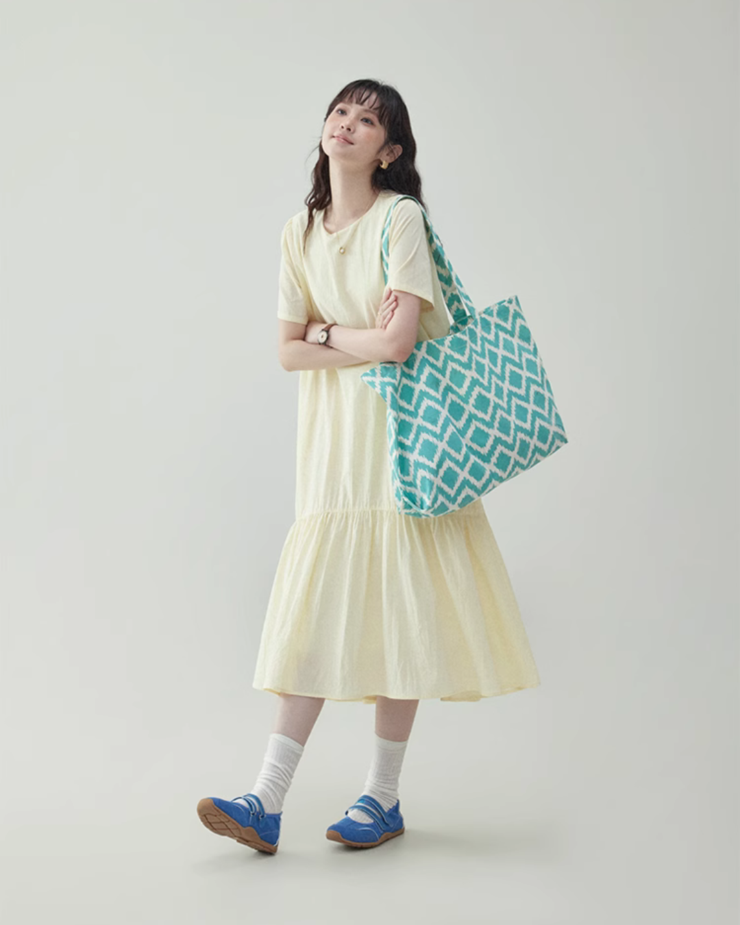 Round Neck Flare Long Dress AMU0030