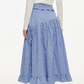 Retro Check Patchwork Jacket / A-Line Skirt MDB0011