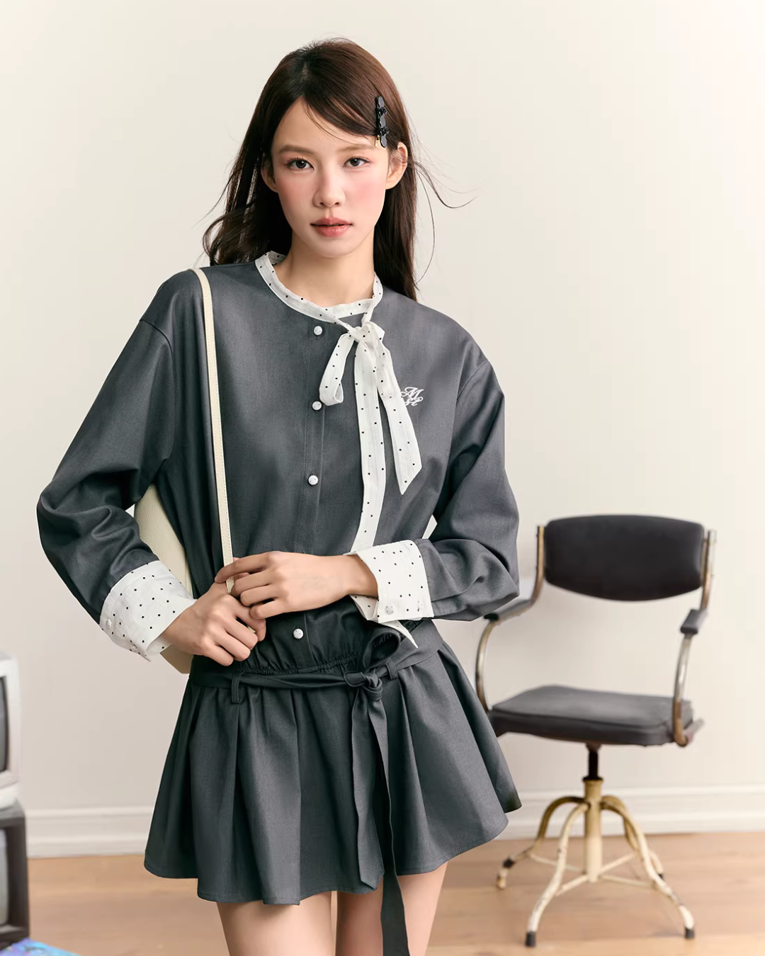 Striped Long Sleeve Dress MST0001