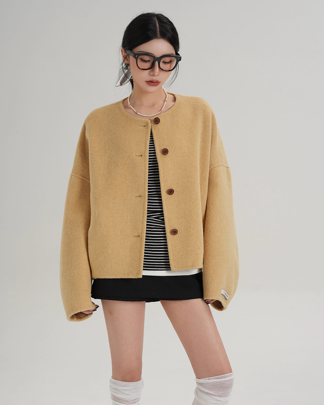 Crew Neck Knit Cardigan SRS0369