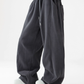Half-Zip Stand Collar Fleece Top / Wide-Leg Sweatpants ACS0300