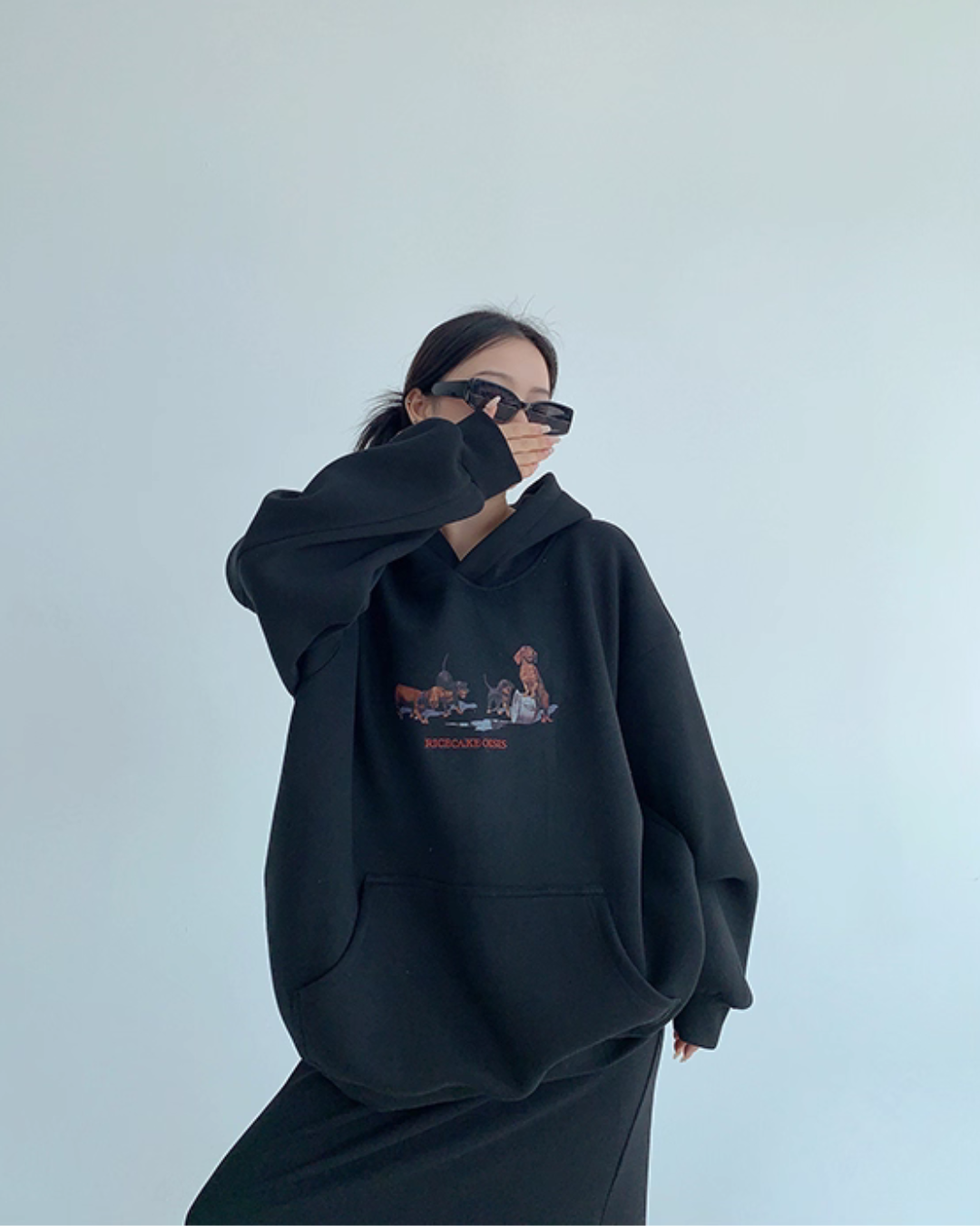 Dog Print Sweatshirt Hoodie YLS0977