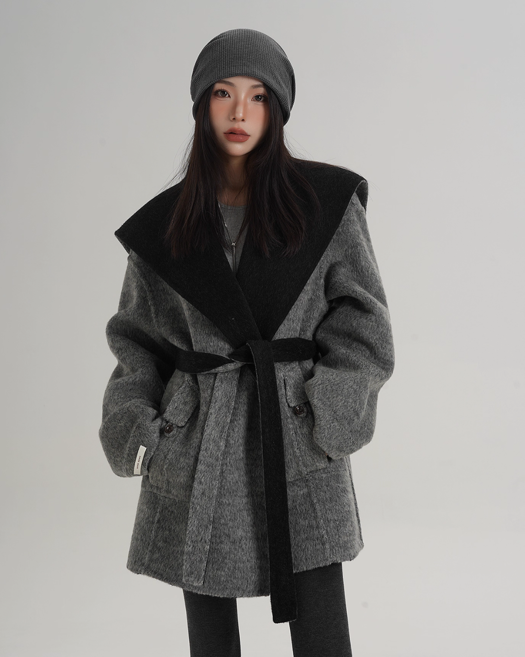 Drop Shoulder Mid Length Coat SRS0388