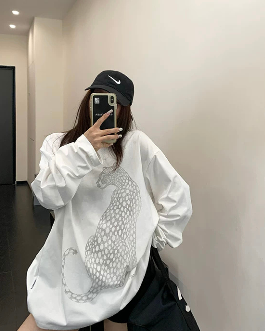 Tiger Print Long-Sleeve T-Shirt YLS1035
