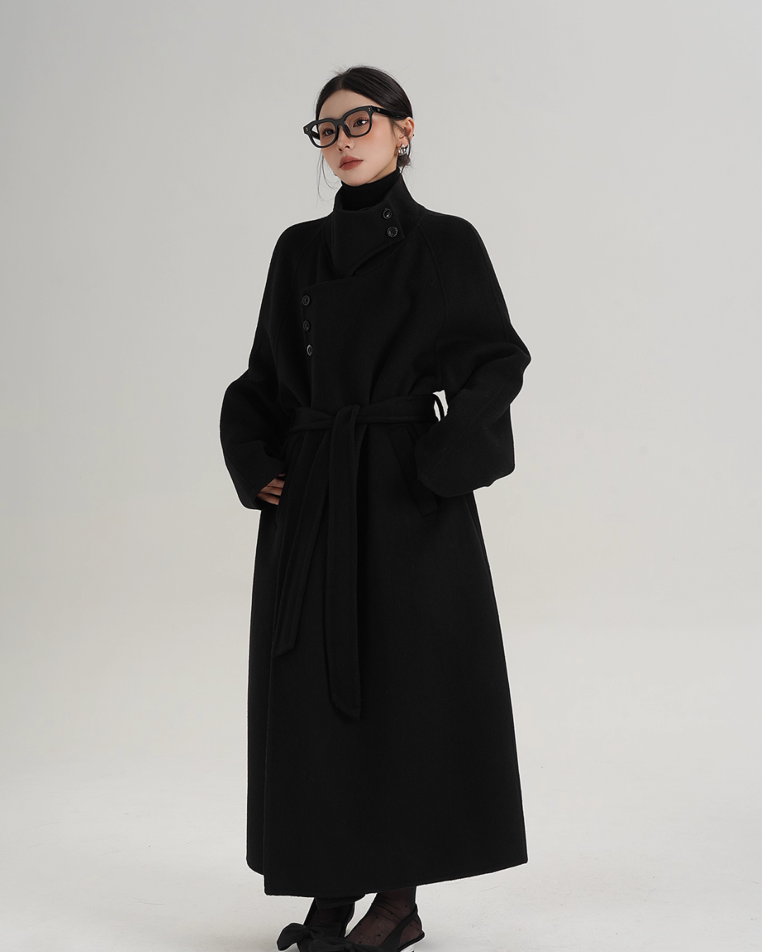 Stand Collar Long Coat SRS0368