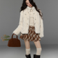 Stand Collar Fluffy Fur Jacket TRK0009